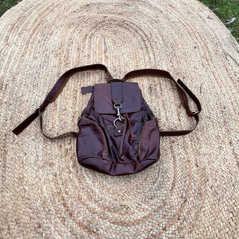 Oxblood Leather Backpack